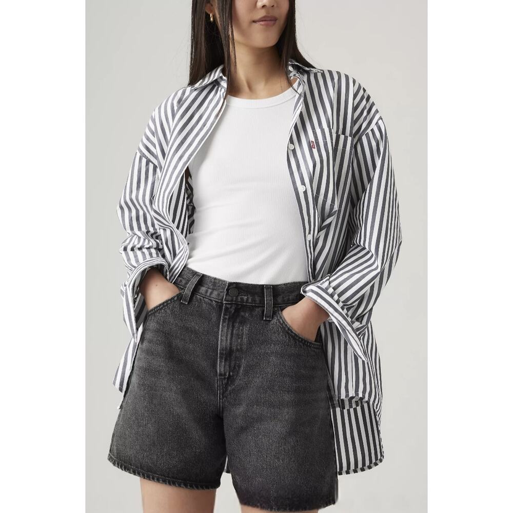 Levi's Women High Rise '94 Baggy Shorts Color: MyPhone Black Size: 28